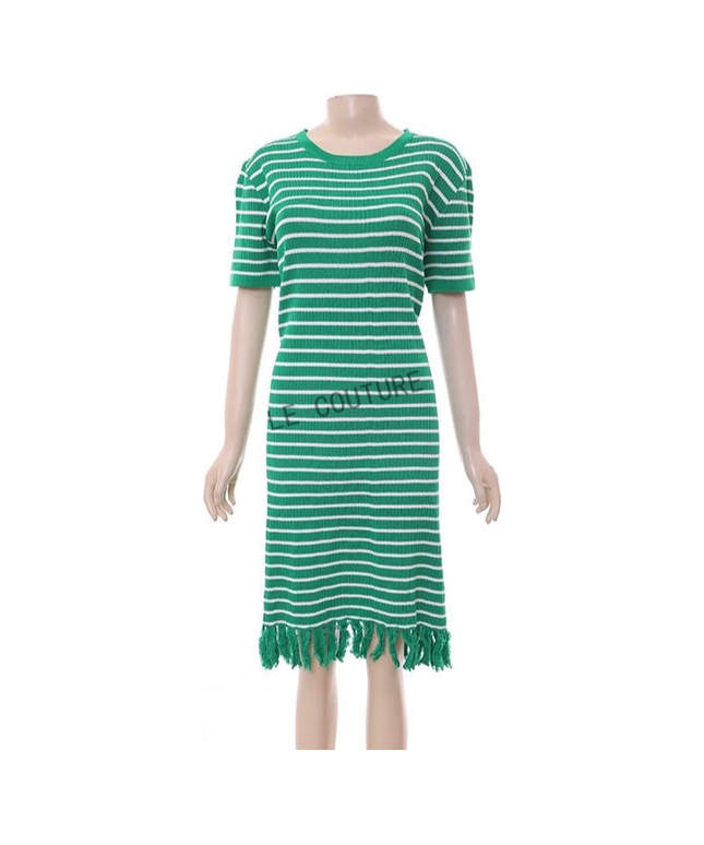 Striped Short Sleeve Dress