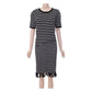 Striped Short Sleeve Dress