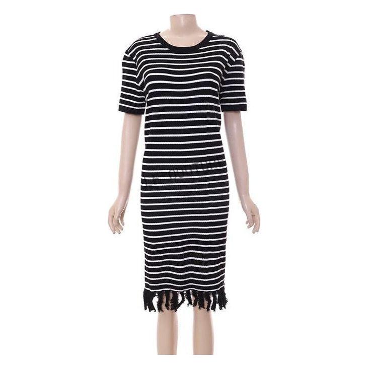 Striped Short Sleeve Dress