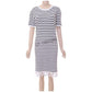 Striped Short Sleeve Dress