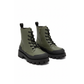 Lace-Up Zipper Leather Boots