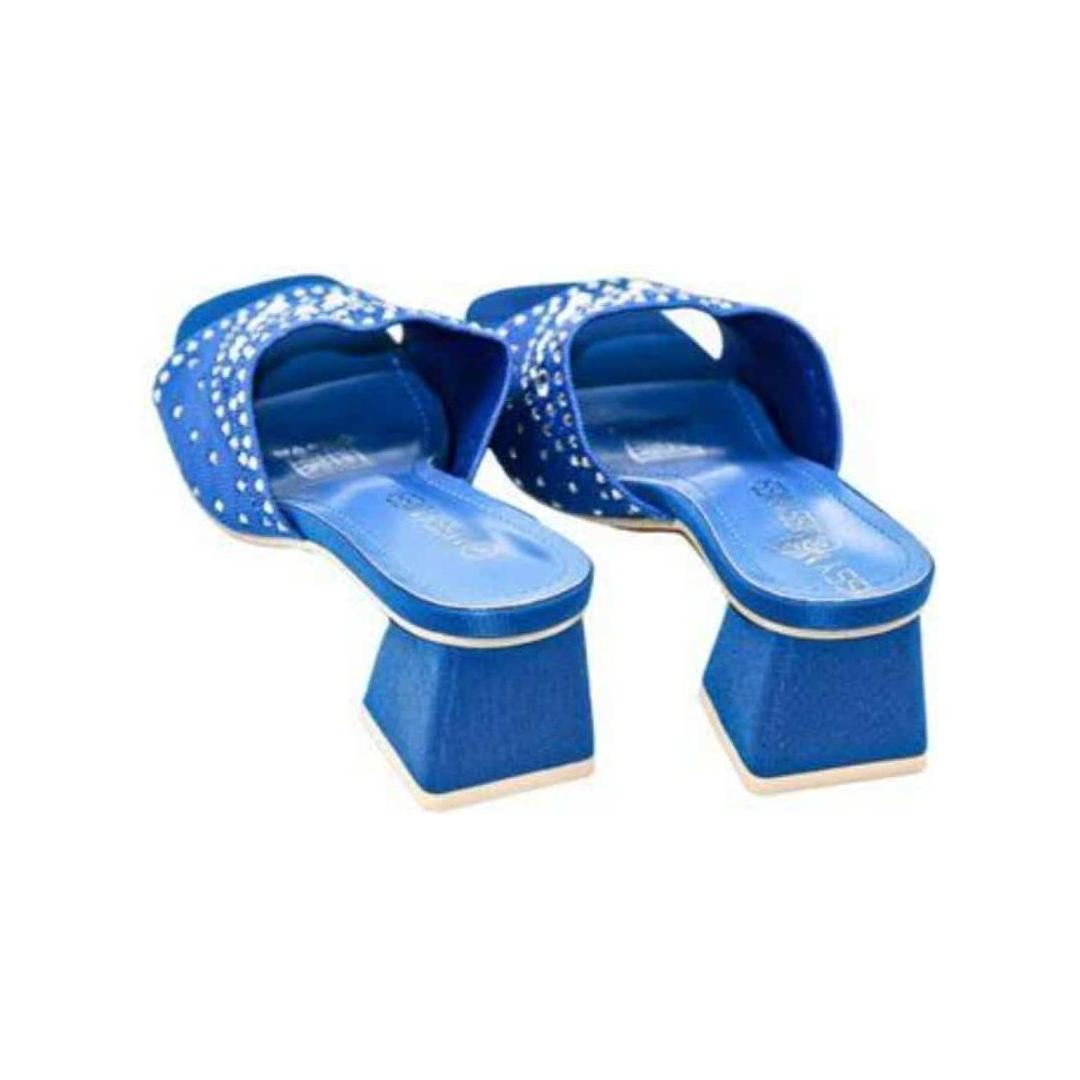Rhinestone Thick Heel Sandals