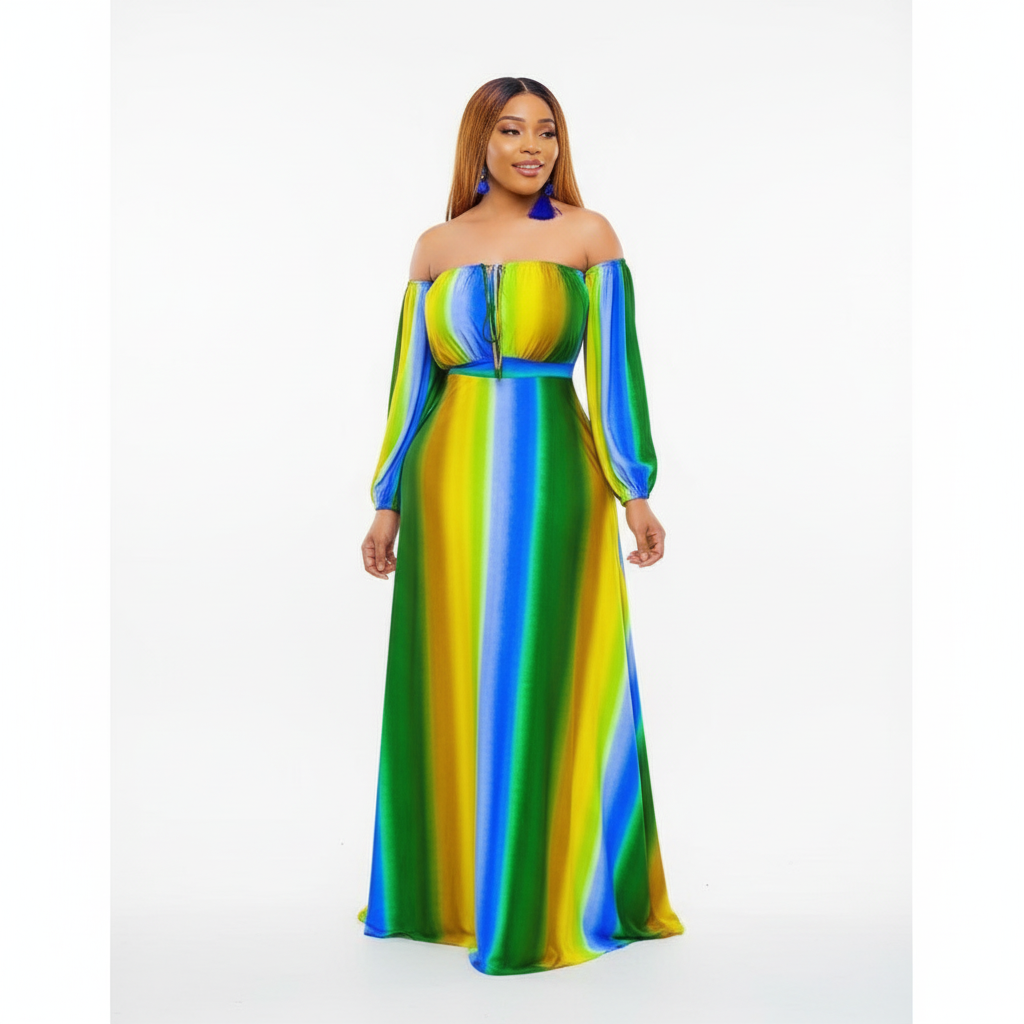 Long Sleeve Off Shoulder Maxi dress