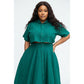 Buttoned Short Sleeve Top and Skirt Set