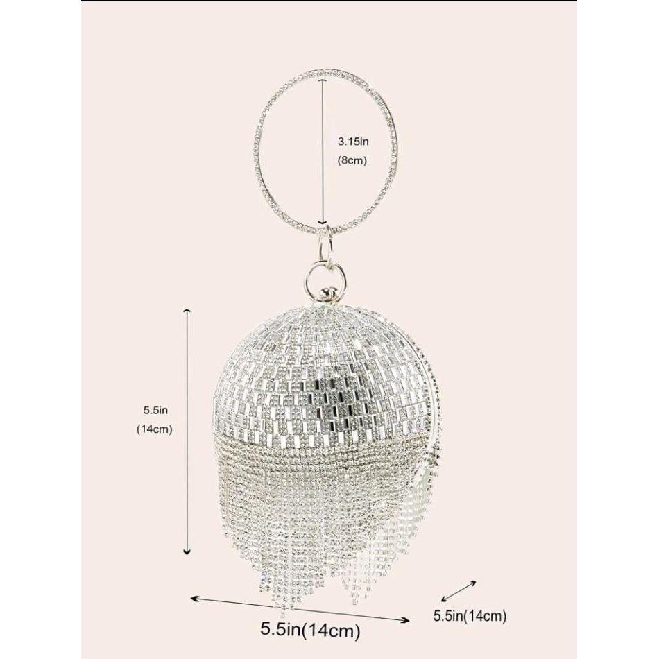Rhinestone Round Clutch Handbag