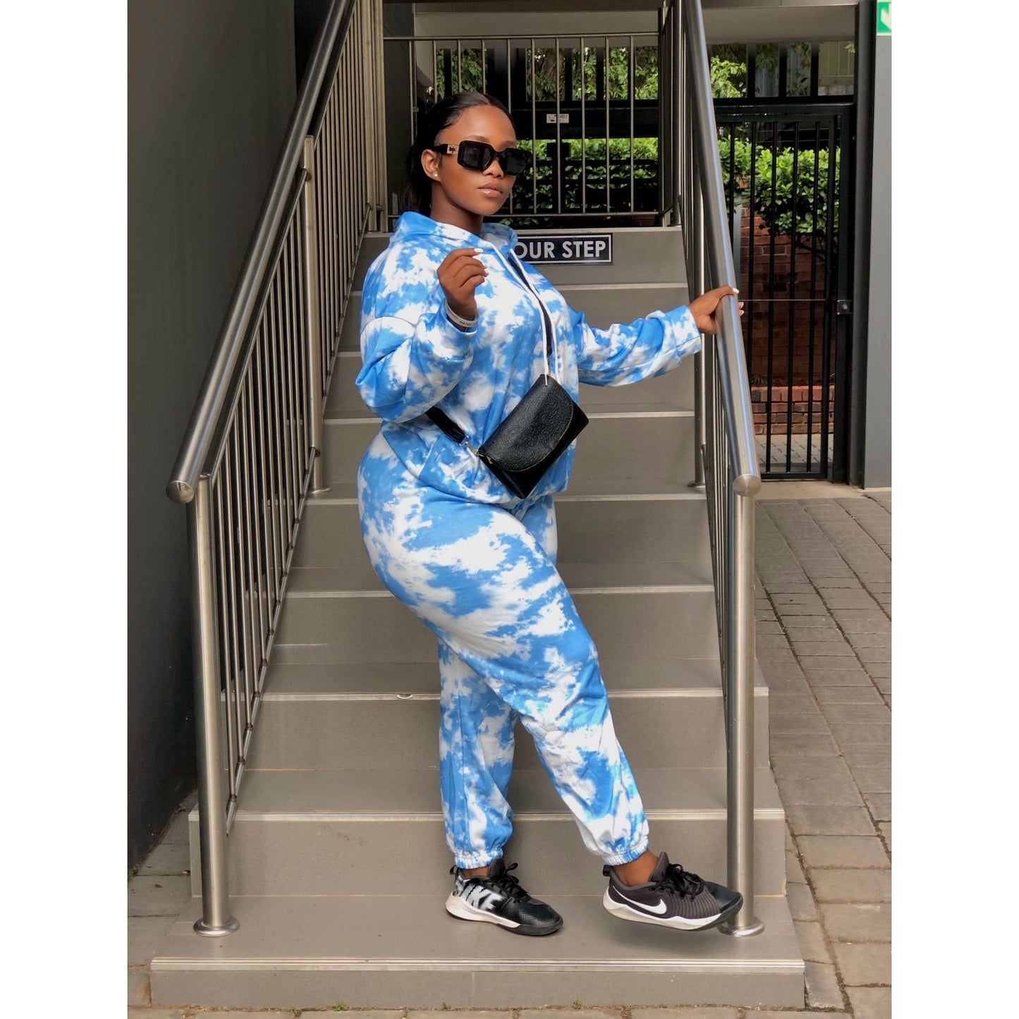 Tie Dye Multi Color Hooded Tracksuit