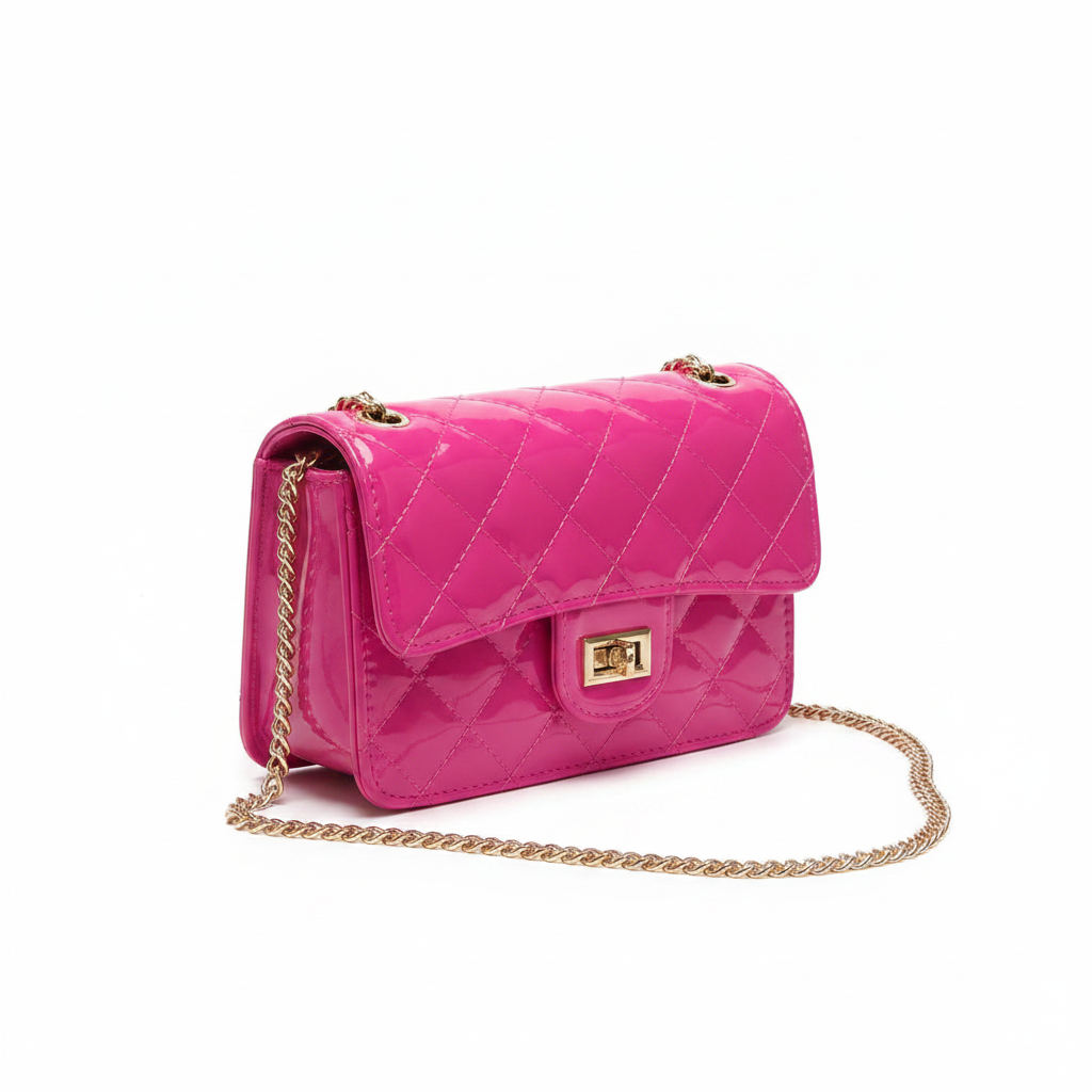 Squared Solid Color Handbag