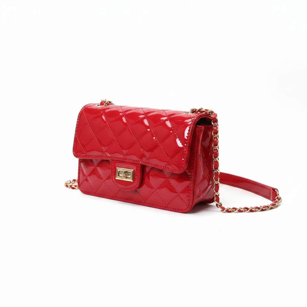 Squared Solid Color Handbag