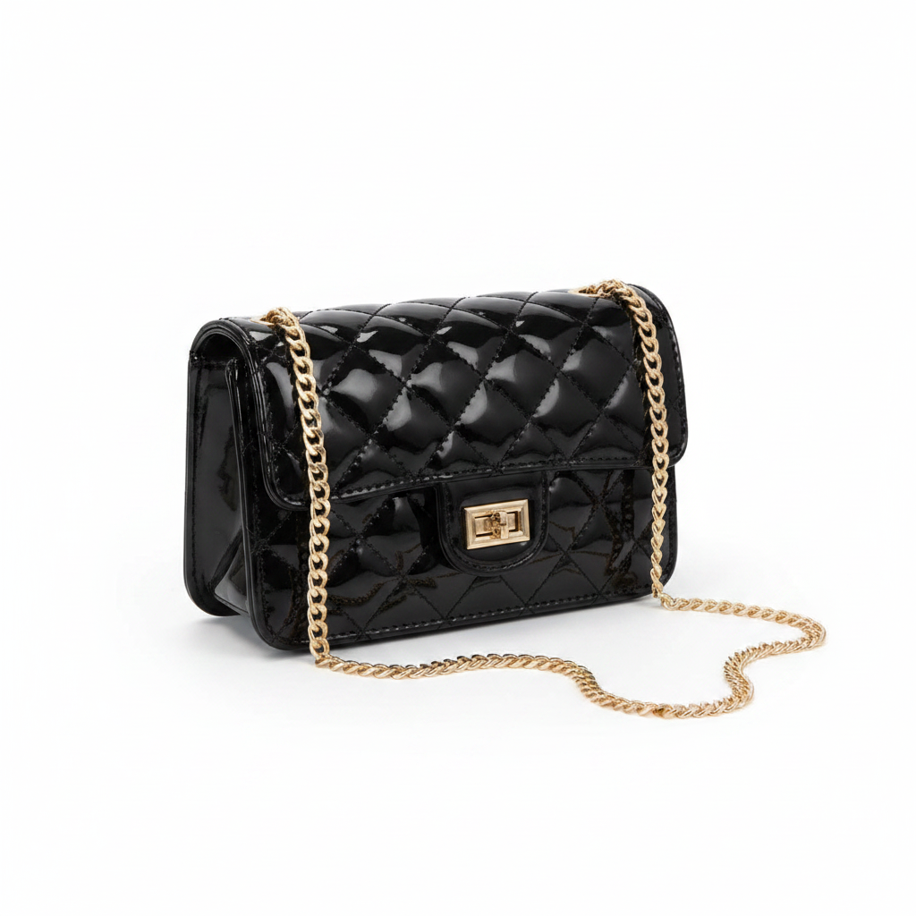 Squared Solid Color Handbag