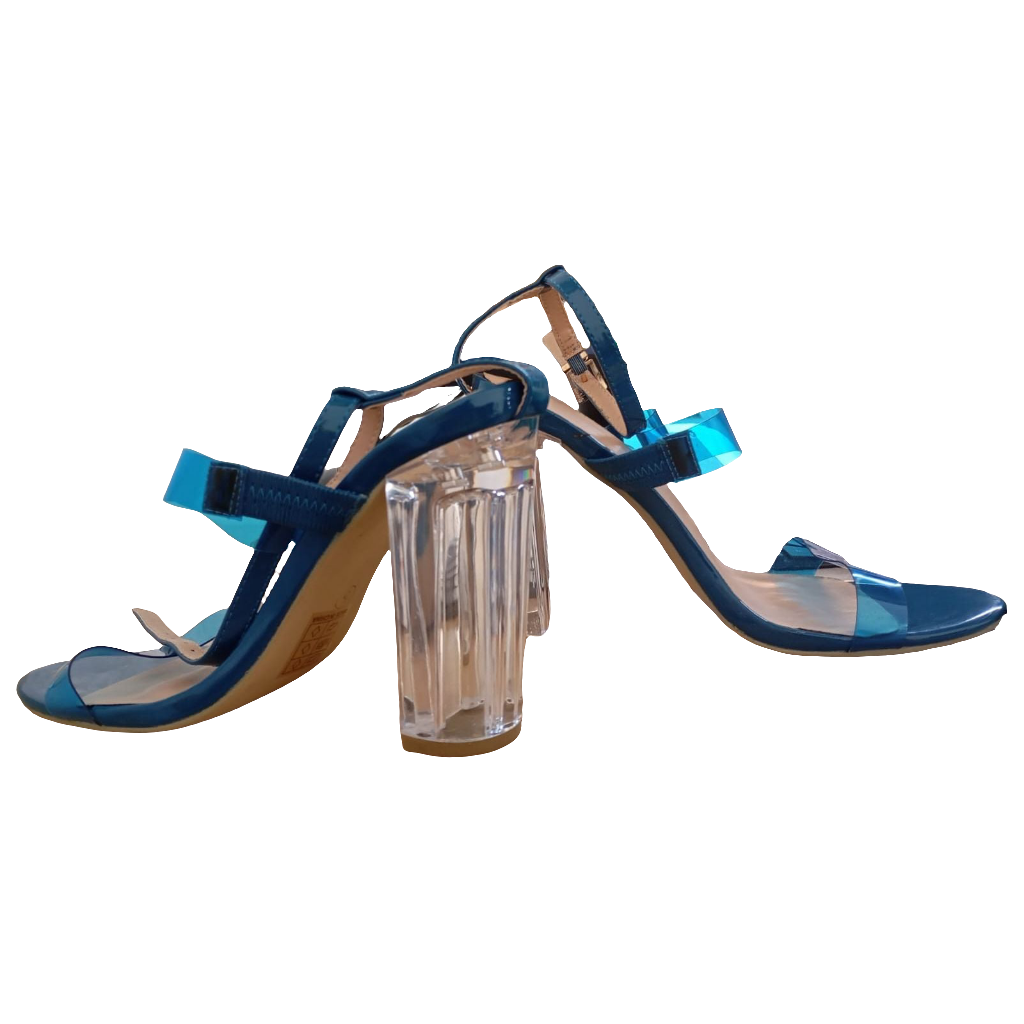 Women's High Heels Open Toe Pumps with straps.