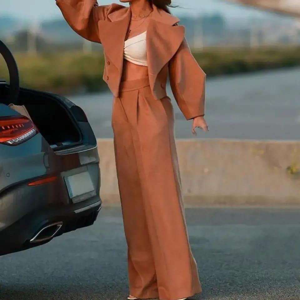 Vintage Buttoned Top & Pant Set