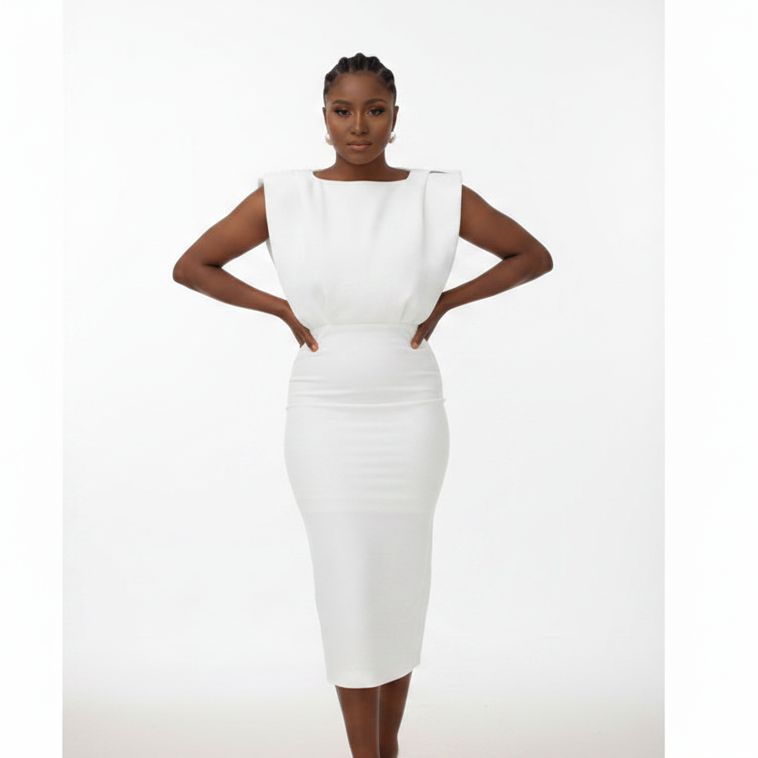 Sleeveless Round Neck Dress