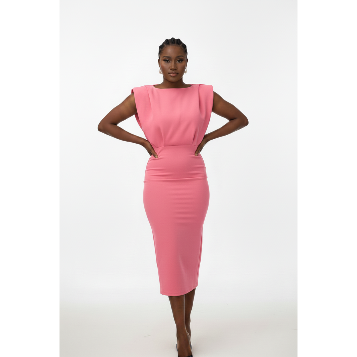 Sleeveless Round Neck Dress