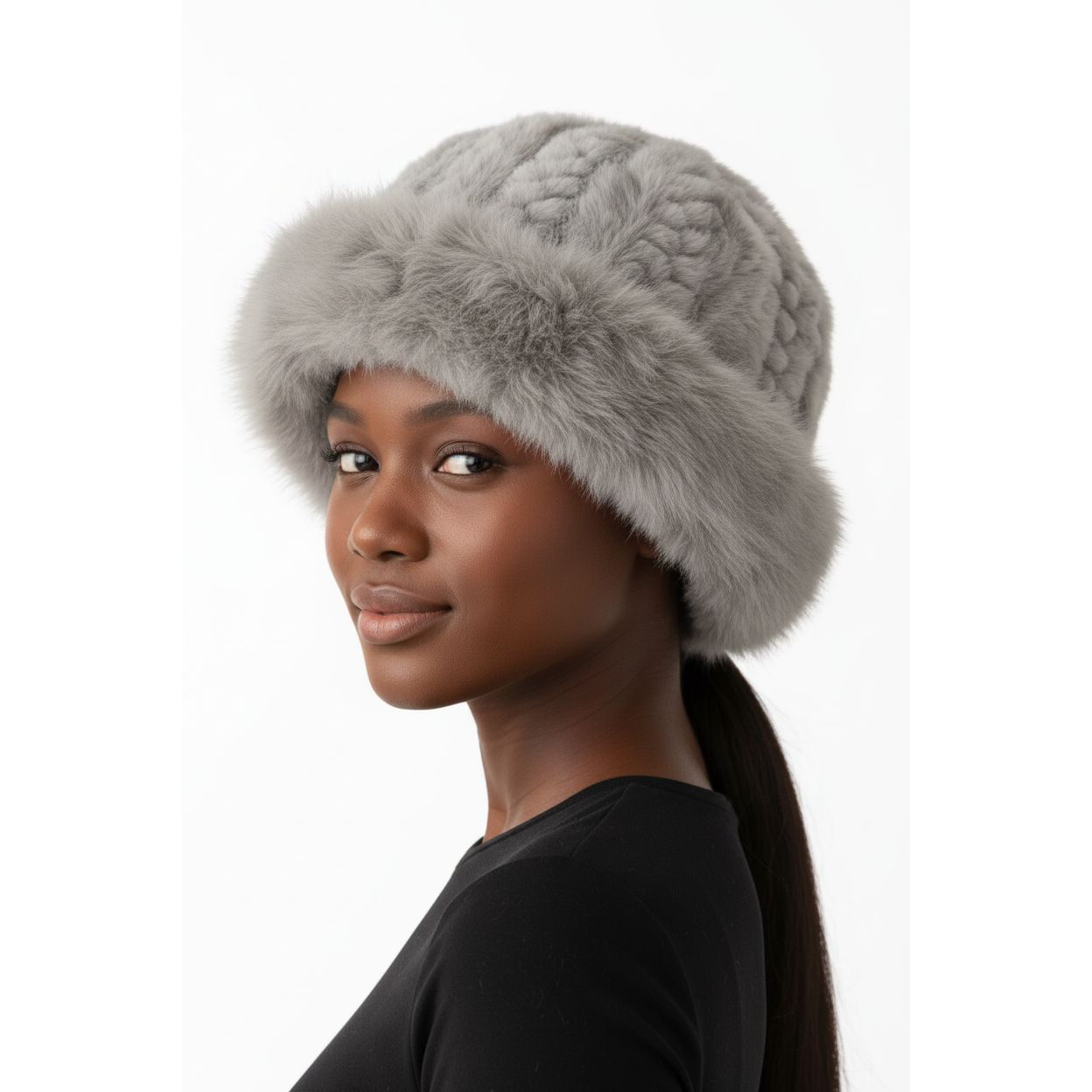 Fluffy Fur Round Winter Bucket Hat