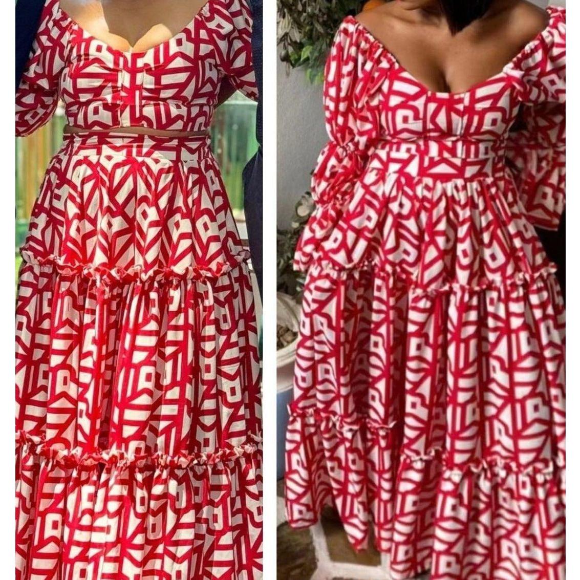 Sexy Crop Top and skirt Set