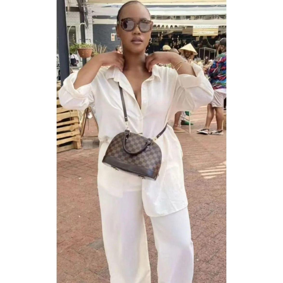 Vintage Buttoned Top & Pant Set