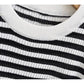 Round Neck Striped Top