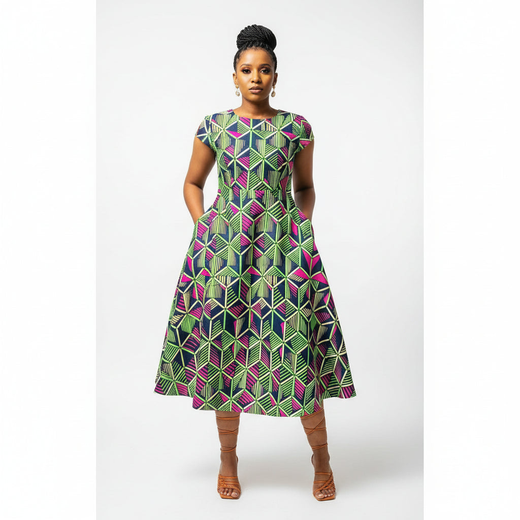 African Print Pocket Ankara Dress