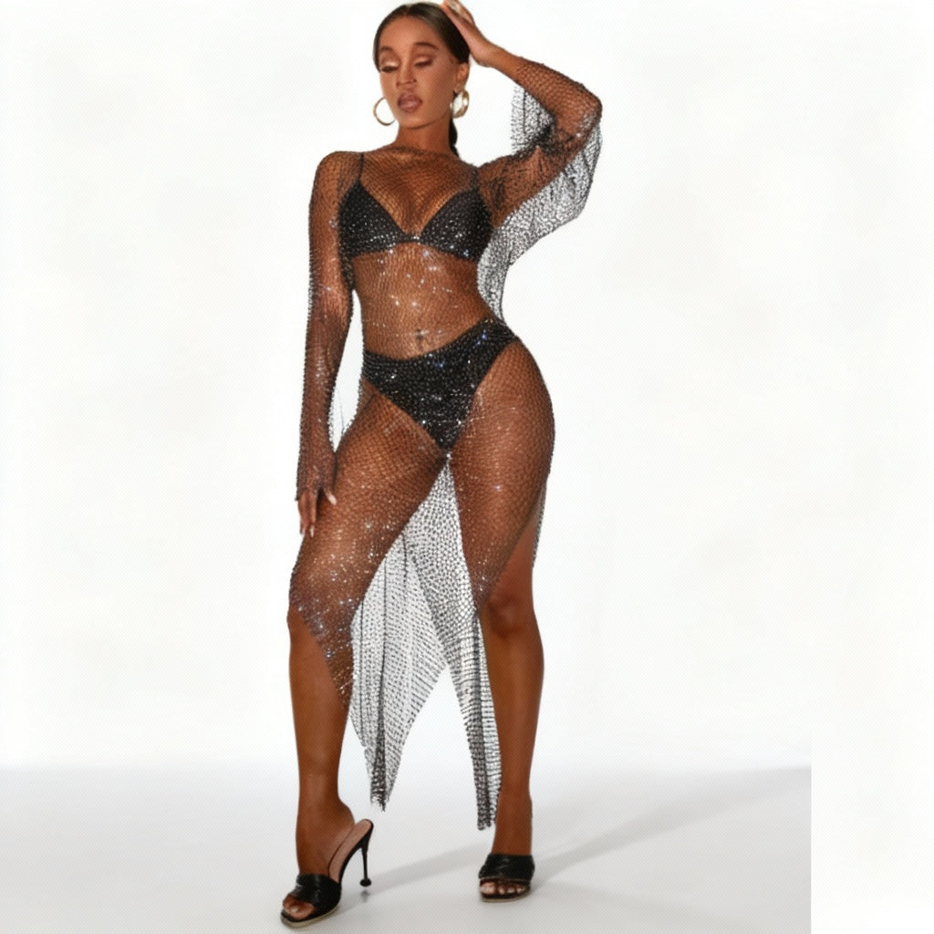 Sexy Rhinestone Bikini Cover