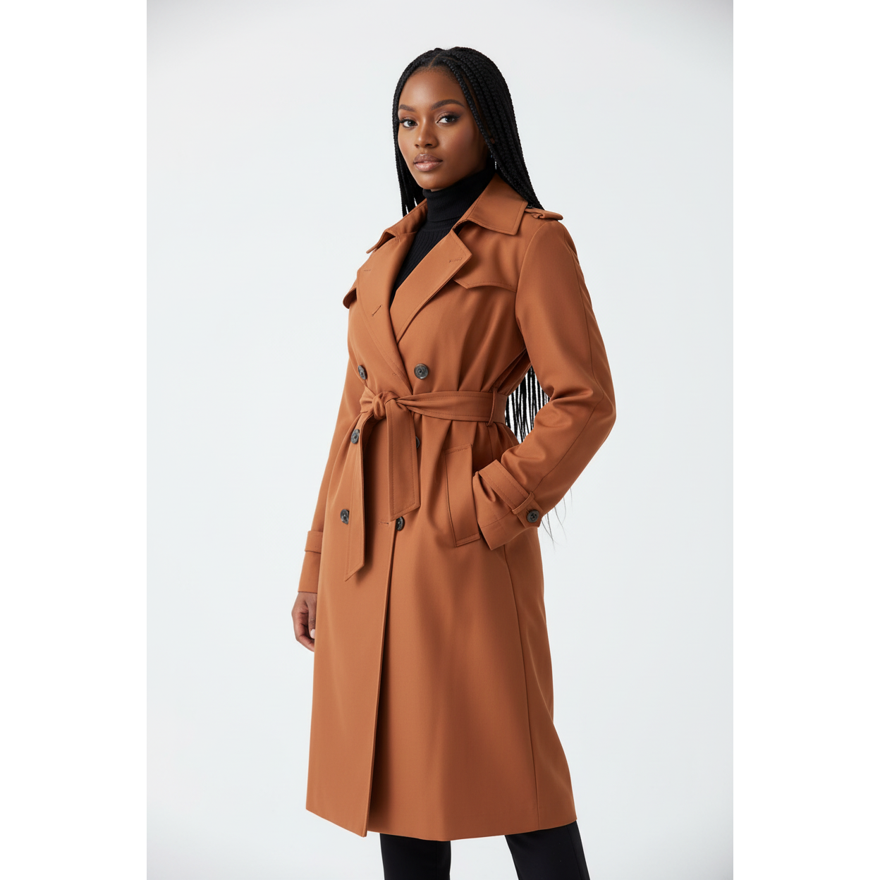 Button Detailed Long Winter Coat