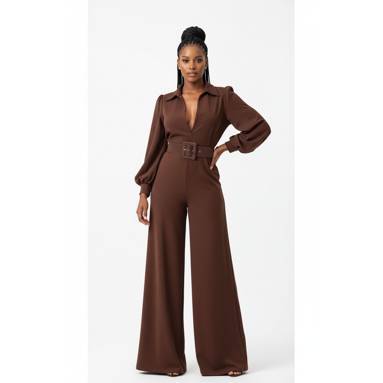 Button Detailed Overall Jumpsuit