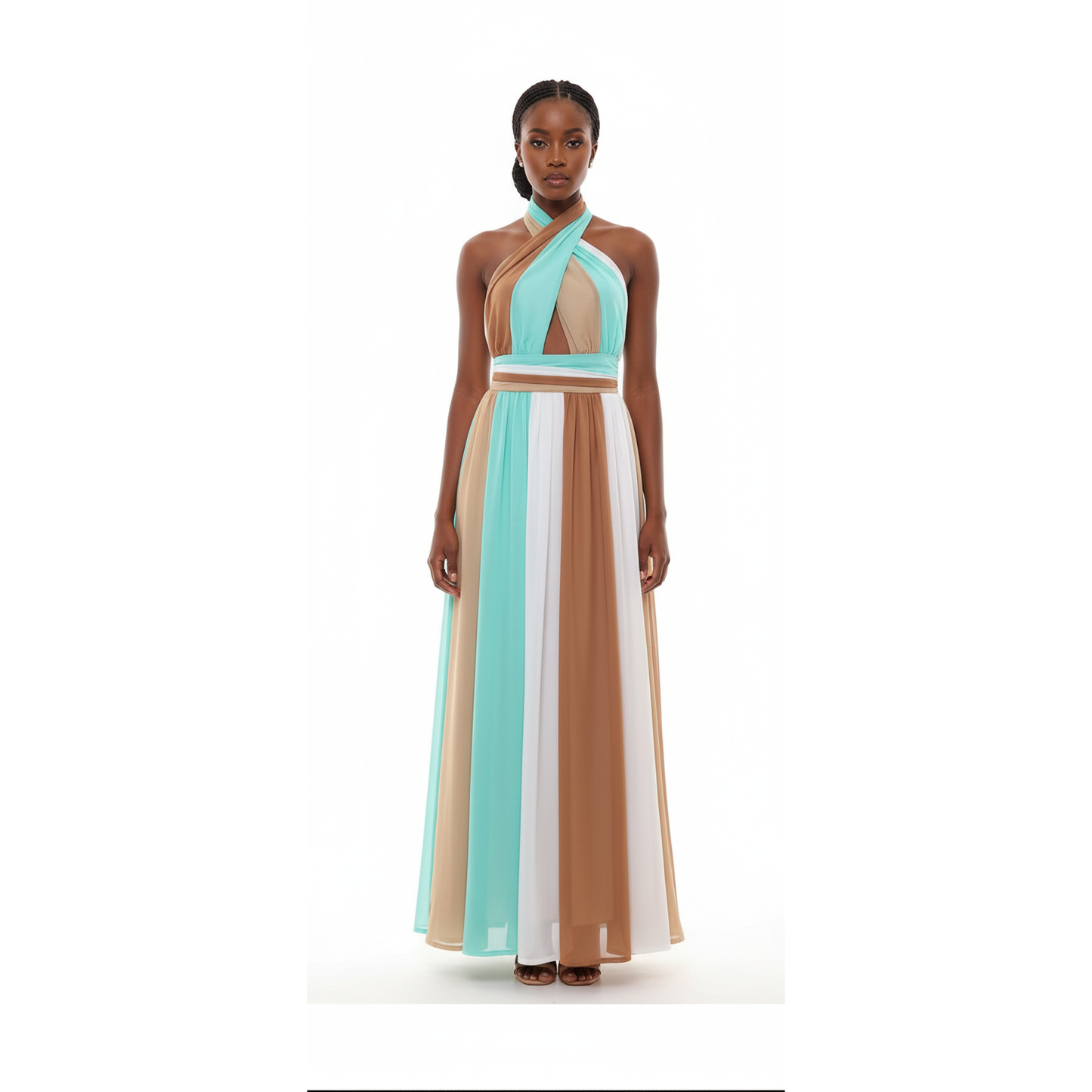 High Waisted Sleeveless Dress