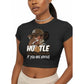 Women's Short Sleeve Hustle Graphic Crop Top