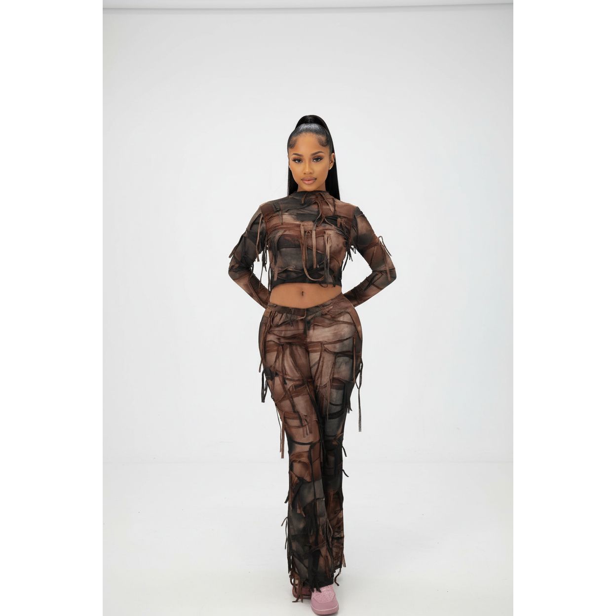 Vintage Ruffled Top & Pant Set