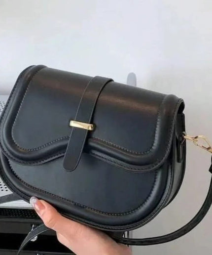 Leather Flap Crossbody Handbag