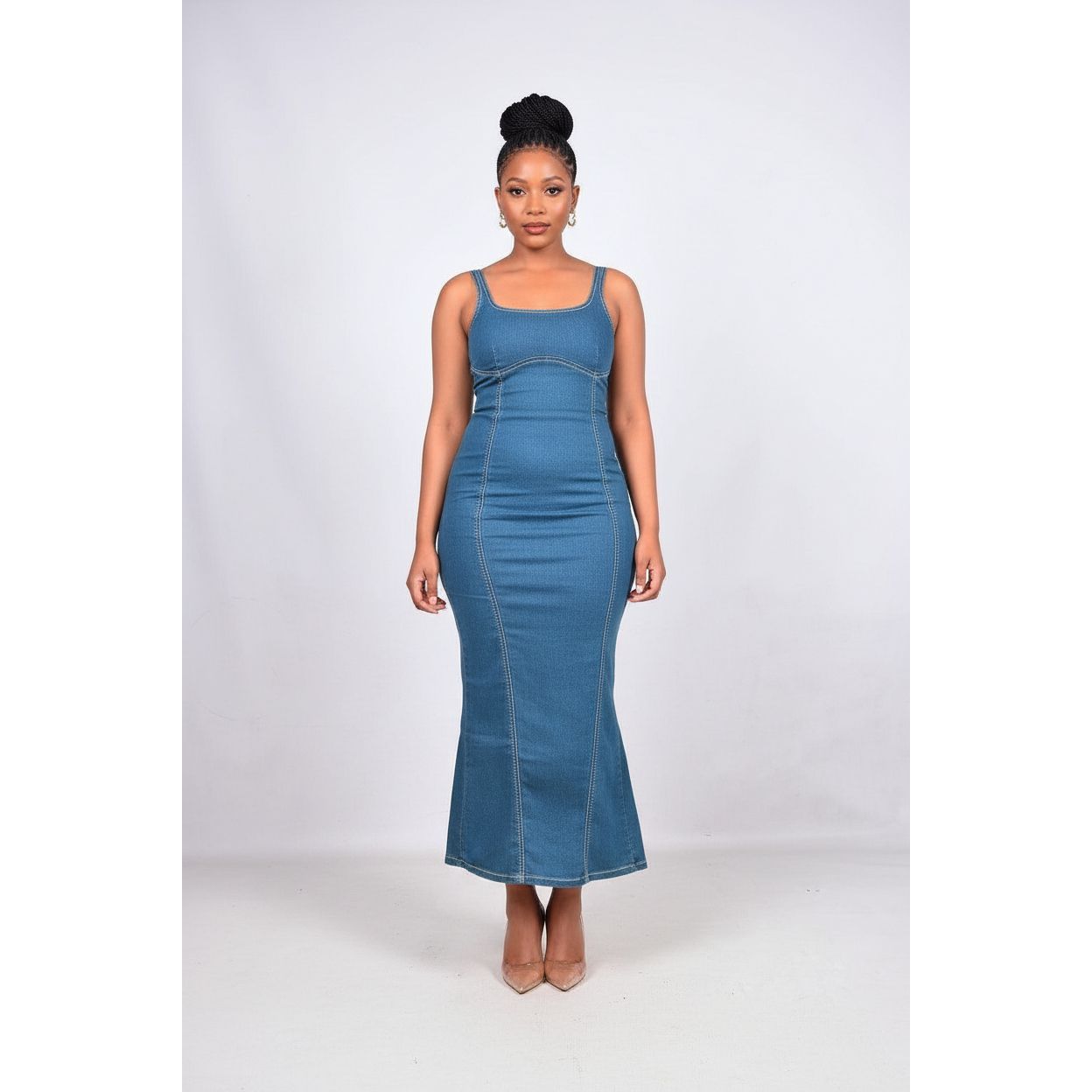 Sleeveless Denim Dress