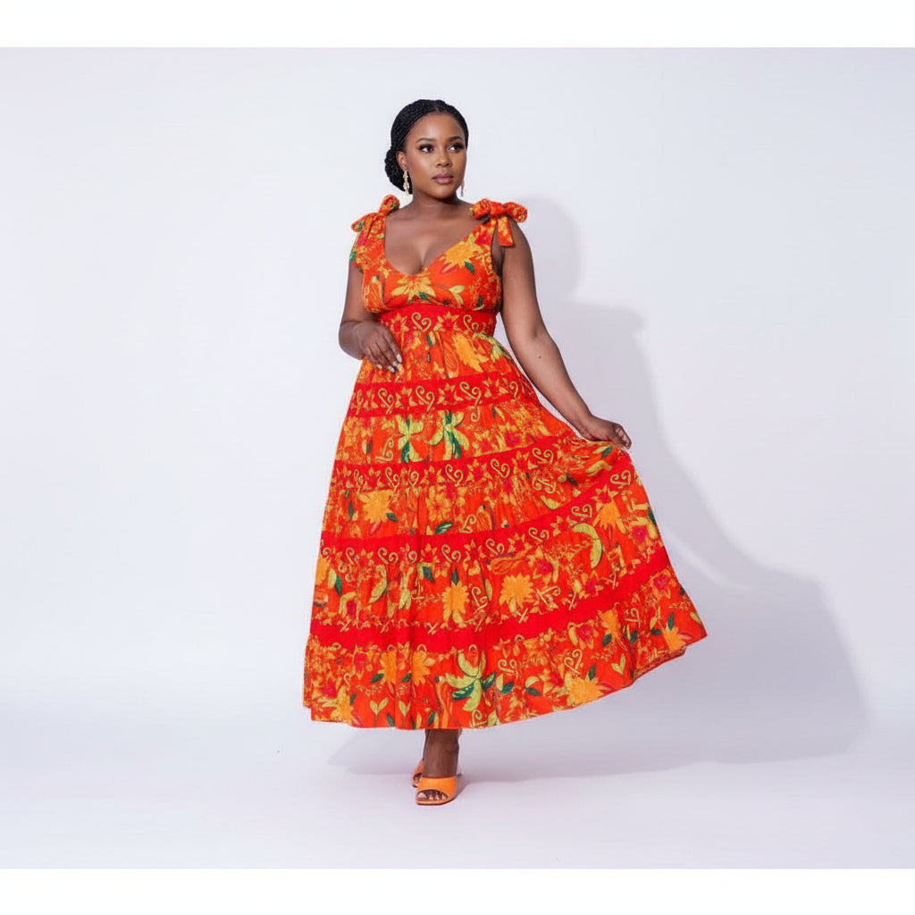 Floral Sleeveless Maxi Dress