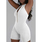 Sleeveless Zipper Jumpsuit