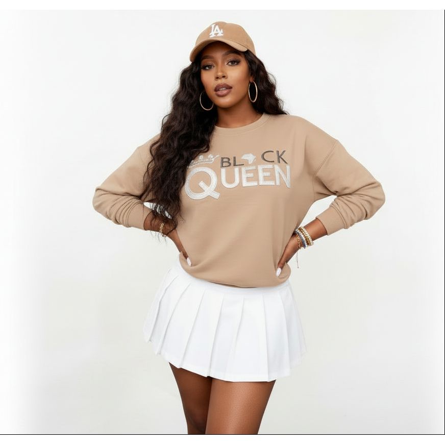 Women's Black Queen Graphic Sweatshirt