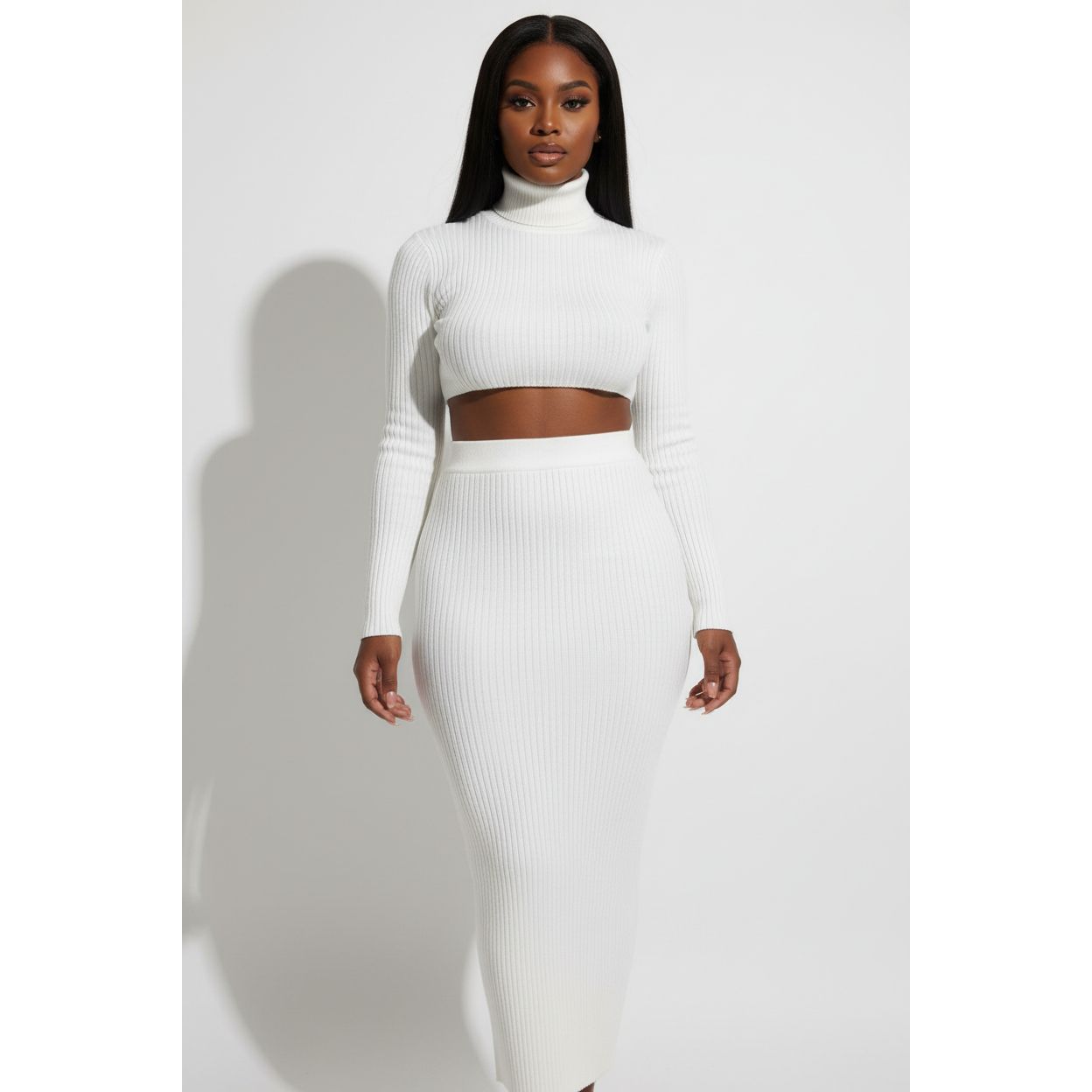 Long Sleeve Top and Skirt Set