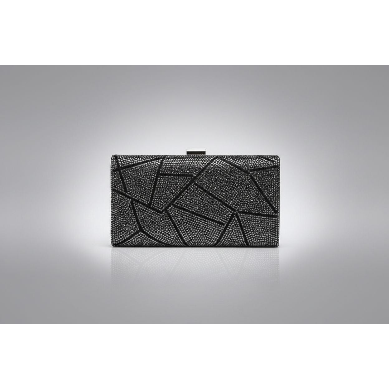 Abstract Diamante & Rhinestone Clutch Bag
