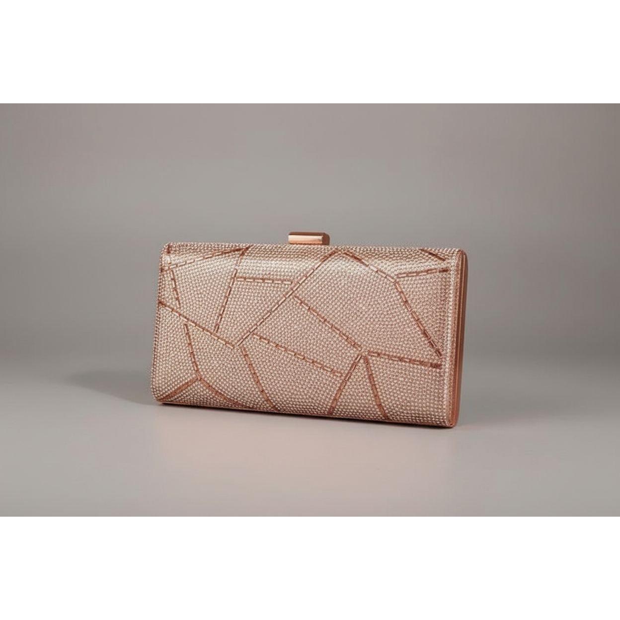 Abstract Diamante & Rhinestone Clutch Bag