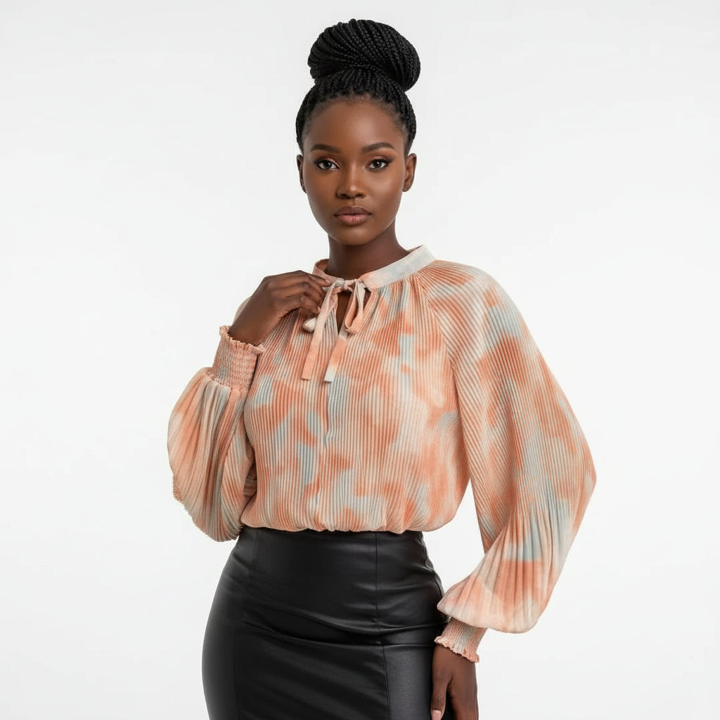 Tie Dye Chiffon Blouses