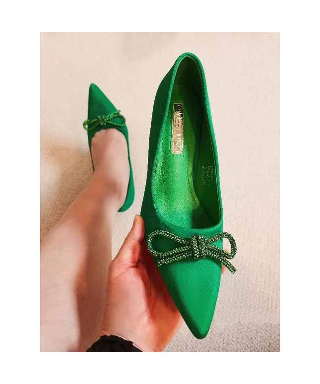 Classy Bowknot Thick High Heel