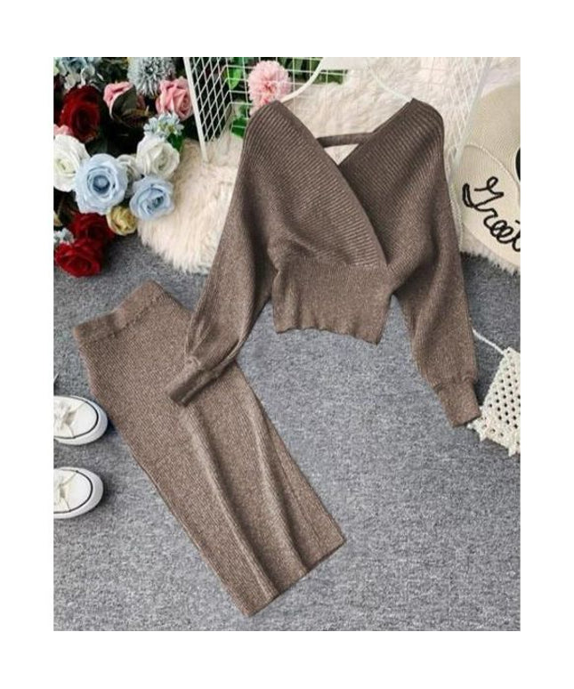 Long Sleeve Knitted Set