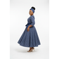 Belted Button Detailed Traditional Midi Dress