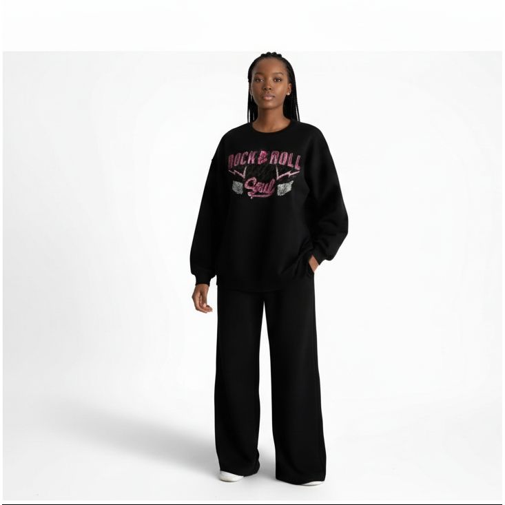Royal Patch Cuff Sweatpants And Top Set