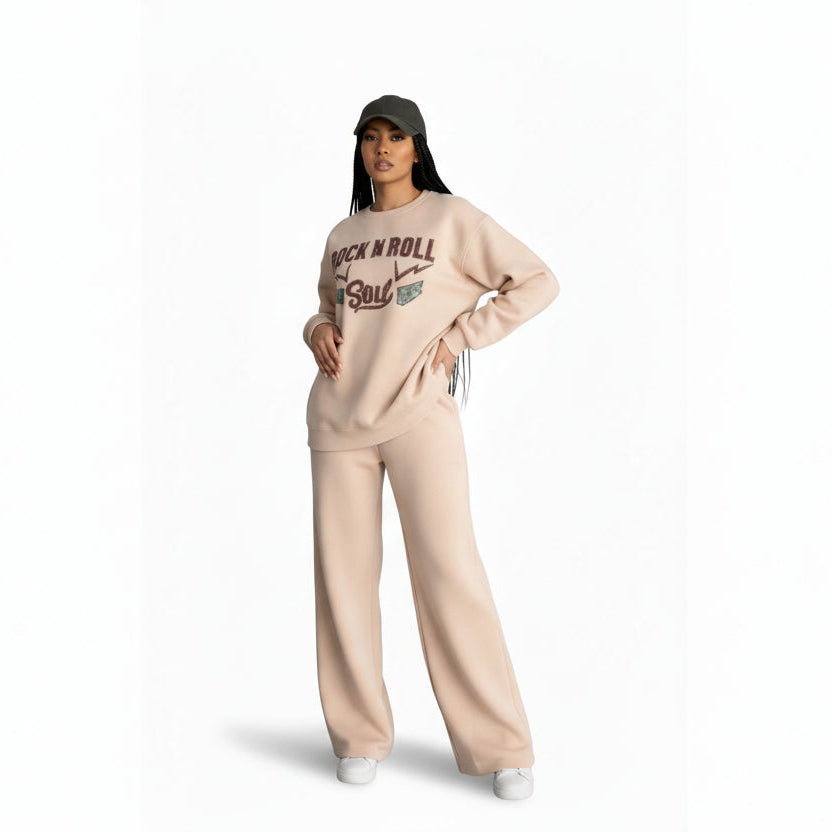 Royal Patch Cuff Sweatpants And Top Set