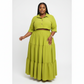 High Waisted Flowing Skirt And Button Detailed Top Set