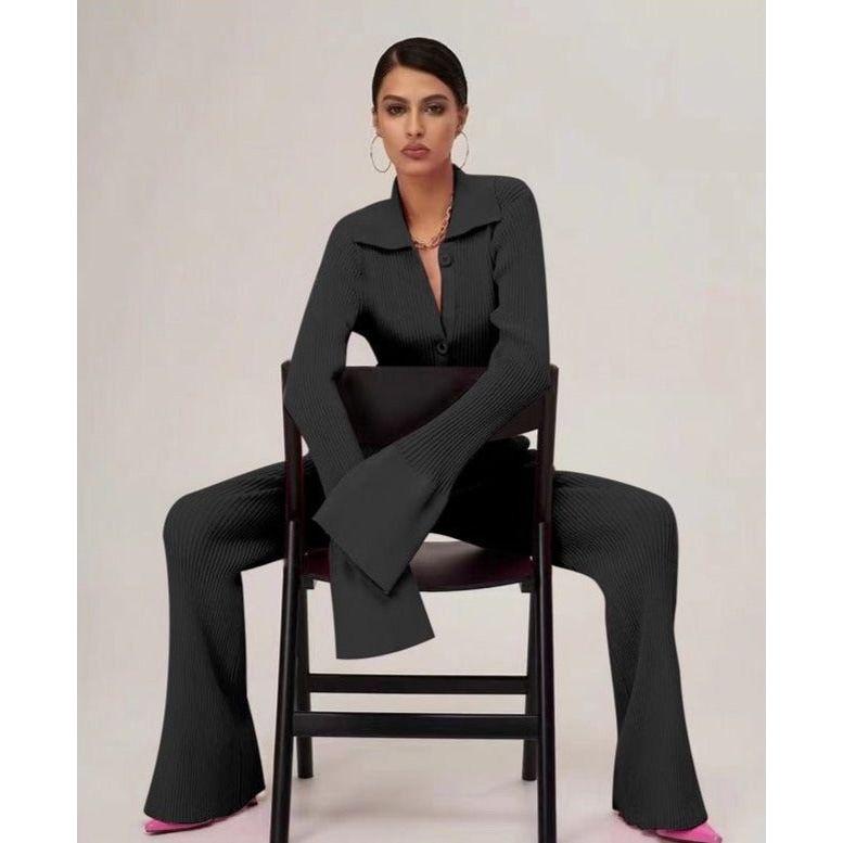 Knitted Buttoned 2pc Set