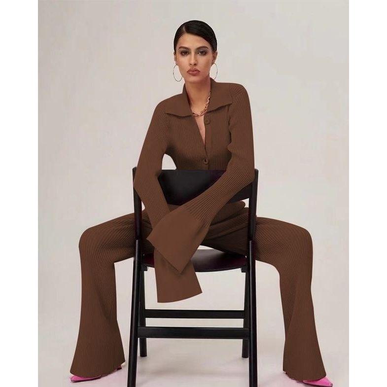 Knitted Buttoned 2pc Set