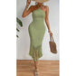 Tassel Backless sleeveless Bodycon Dress