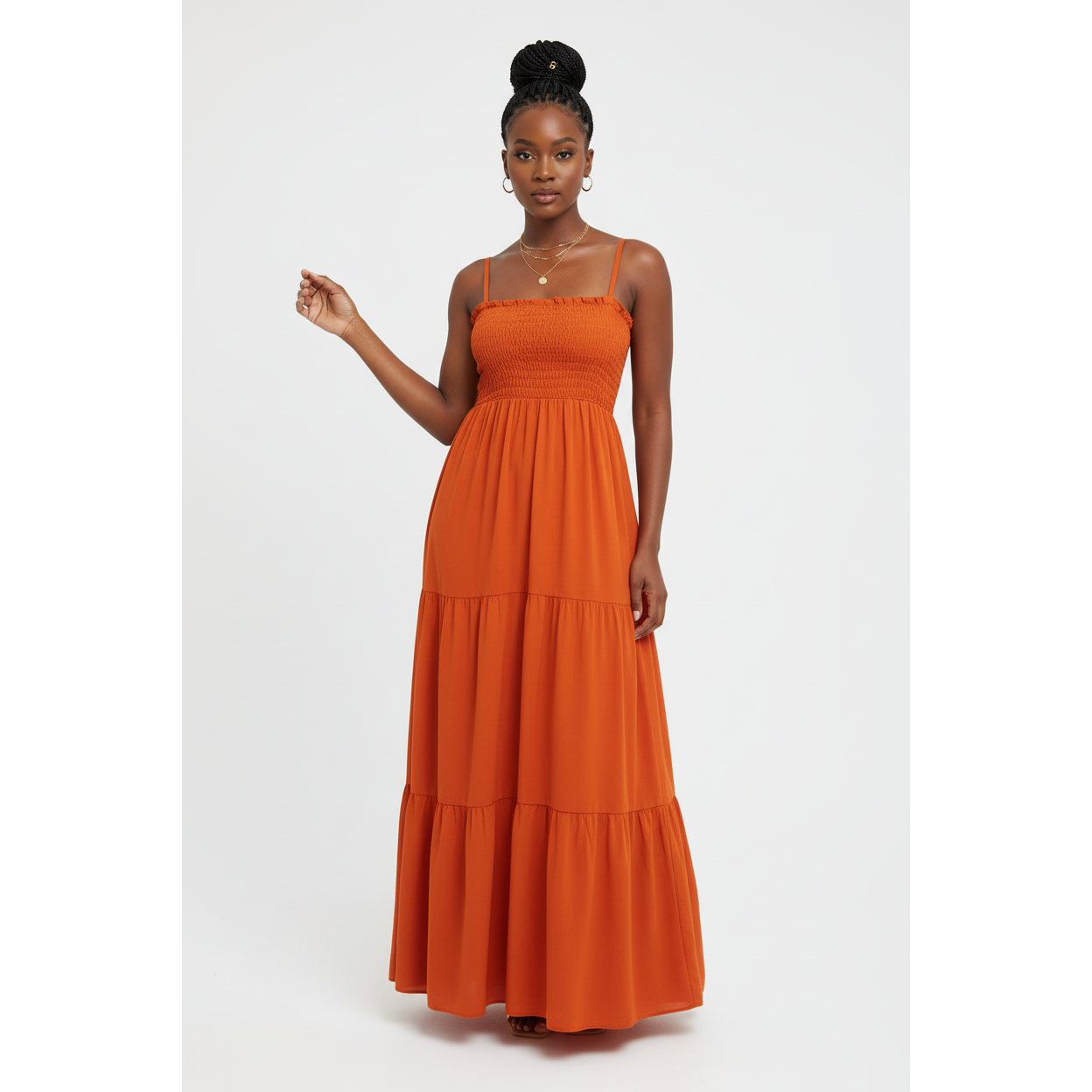 Sleeveless Patchwork Maxi Dress