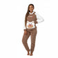 Fluffy Hooded Two Toned Sleepwear Set