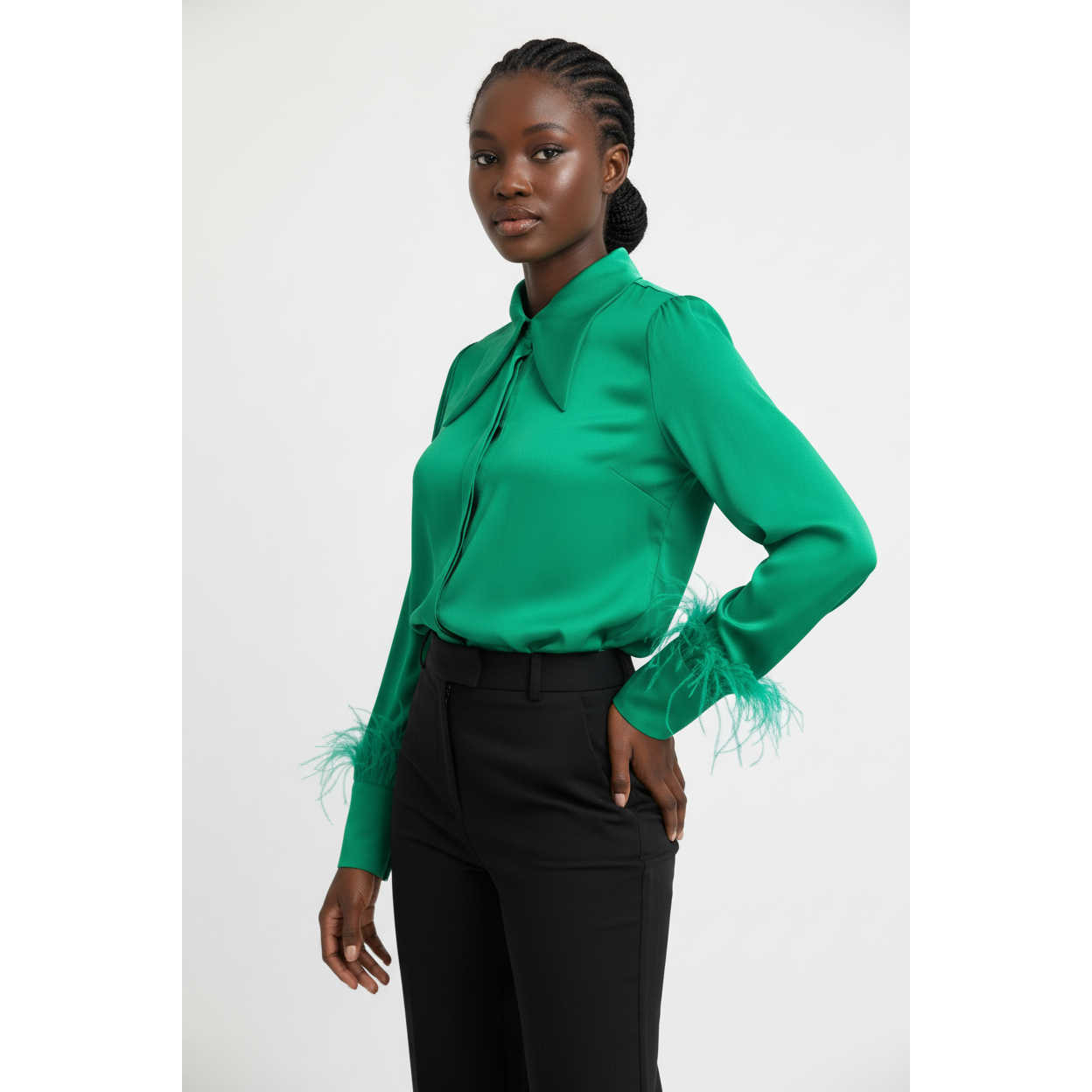 Vintage Feather Long Sleeve Shirt