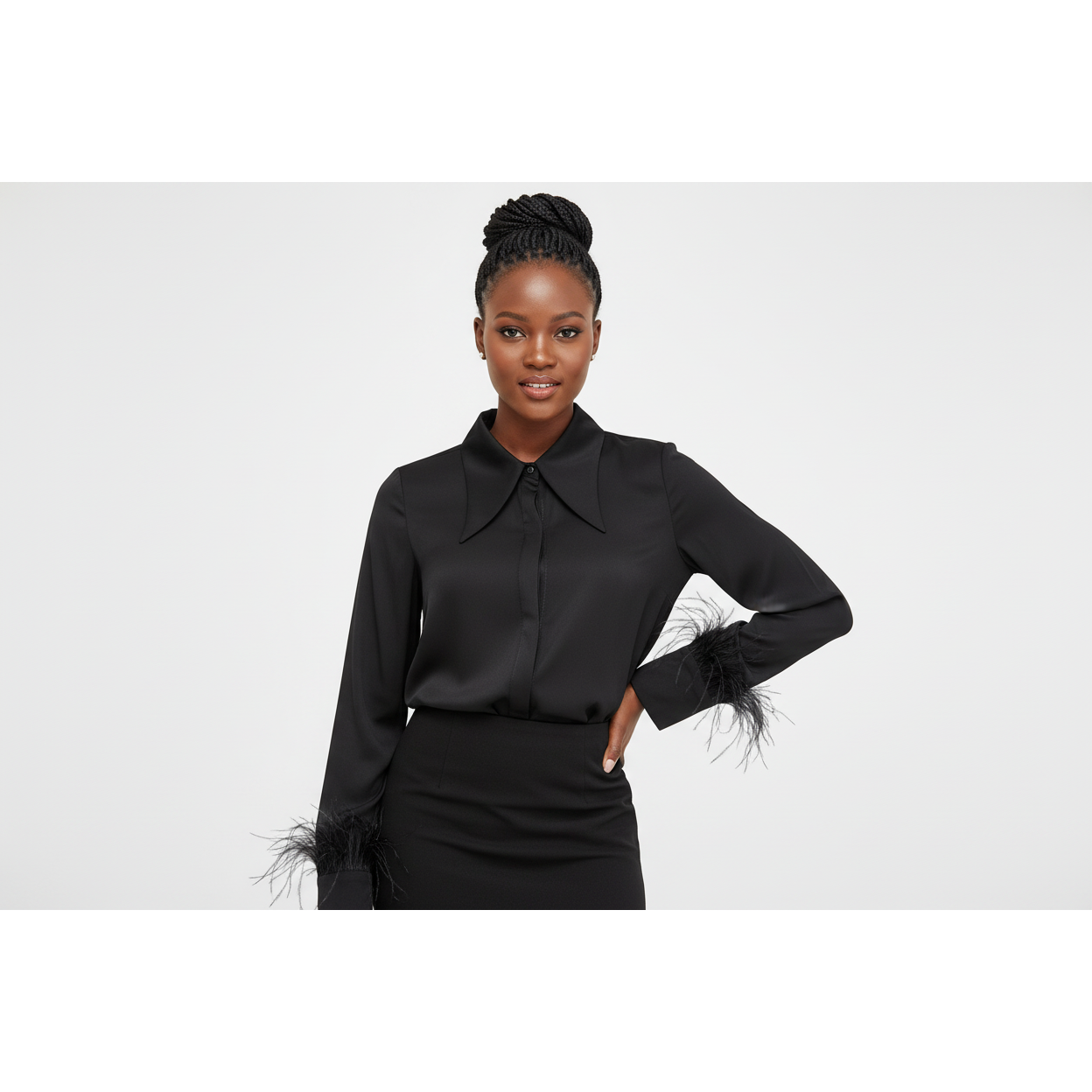 Vintage Feather Long Sleeve Shirt